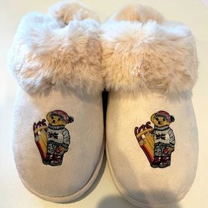 Ralph Lauren Polo Bear Slippers Size 9 